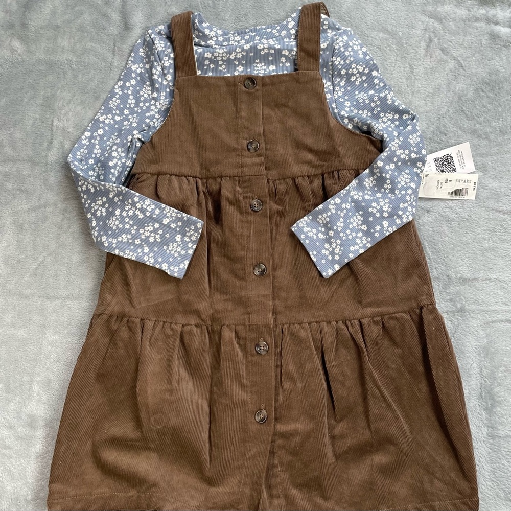 Chelsea & Violet Corduroy‎ Dress Jumper Set NWT 6 Girls Prairie Cottagecore